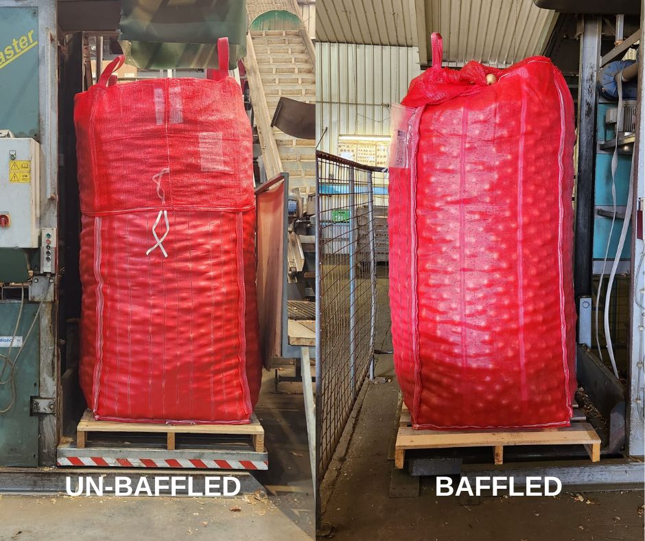 unbaffled vs baffled onion bulk bag